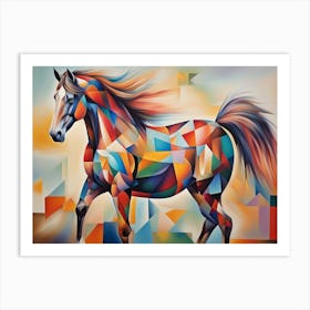 Abstract Horse Painting 1 Art Print