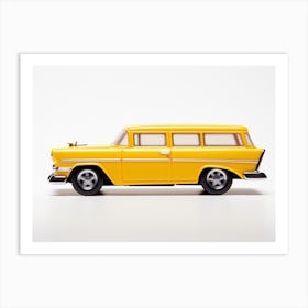Toy Car 55 Chevy Nomad Yellow Art Print