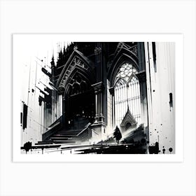 Church In Black And White 4 Art Print