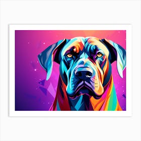 Doberman, colorful dog illustration, dog portrait, animal illustration, digital art, pet art, dog artwork, dog drawing, dog painting, dog wallpaper, dog background, dog lover gift, dog décor, dog poster, dog print, pet, dog, vector art, dog art Art Print