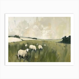 Sheep In A Field 1 Art Print