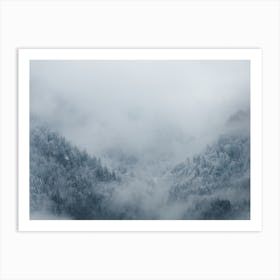 Foggy mountains | Moody | Austria Art Print