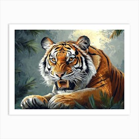 Tiger In The Jungle 3 Art Print