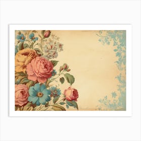 Vintage Floral Painting Art Print