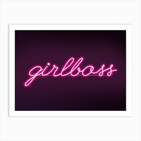 Girlboss Neon Art Print