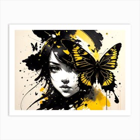 Butterfly Girl Art Print