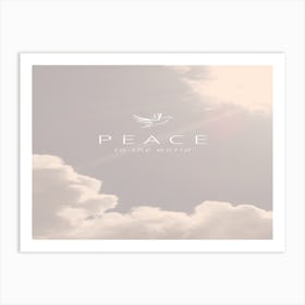 Simple Minimalist Instagram Story Peace Quote With Sky And Dove Bird 20230922 150731 0000 Art Print