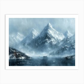 Snowy Mountains Art Print