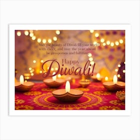 Diwali Greetings 1 Art Print