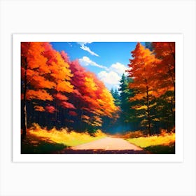 Autumn Road 5 Art Print