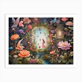 Fairy Garden paintings art print 6 Art Print