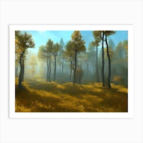 Foggy Forest 1 Art Print