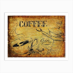 Coffee Vintage Cafe Drink Espresso Art Print