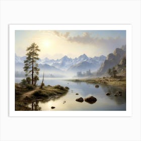 Misty Morning In The Sierra Nevada Art Print