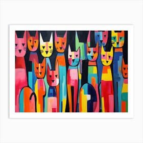 Colorful Cats 1 Art Print