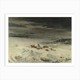 The Diligence In The Snow, Gustave Courbet Art Print