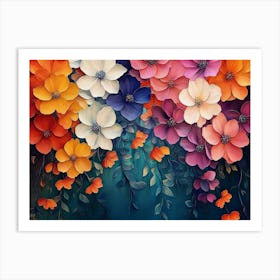 Colorful Flowers 7 Art Print