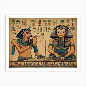 Pharaoh And His Wife Art Print