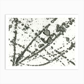 Gray Abstraction Gray Rain Art Print