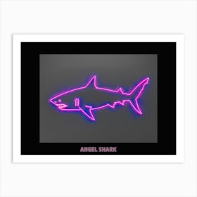 Neon Pink Magenta Angel Shark Poster 2 Art Print