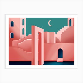 Moroccan Architecture Dreamscape Art Print