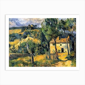 Rural Rhapsody Painting Inspired By Paul Cezanne Art Print