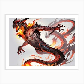 Fire Dragon 4 Art Print