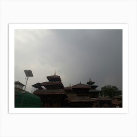 Temples Of Kathmandu By Binod Dawadi Art Print