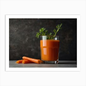 Carrot Juice In A Glass Art Print