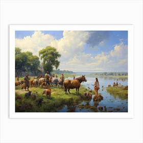 Cattle Herd Art Print