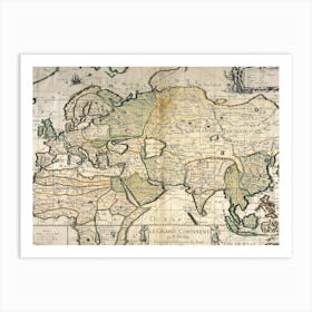 Tartaria Tartaria Empire Map Vintage World Art Print