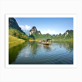 Li River Bamboo Rafting Art Print