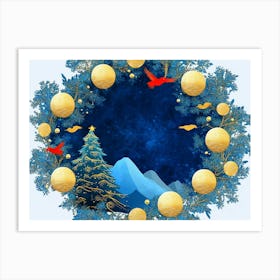 Christmas Wreath Art Print