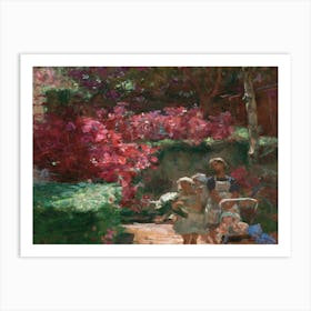 Children In The Garden 1 Art Print