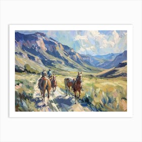 Cowboy In Montana 1 Art Print