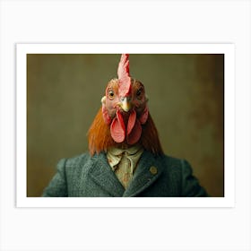 Absurd Bestiary: From Minimalism to Political Satire.Rooster Art Print