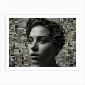 Woman In A Newspaper Art Print