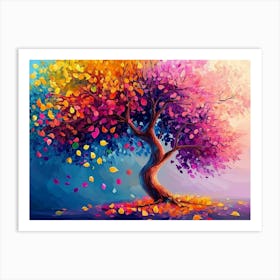 Colorful Tree 12 Art Print