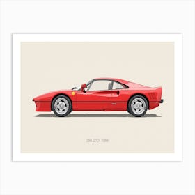 Ferrari 288 Gto Car Style Vintage Art Print