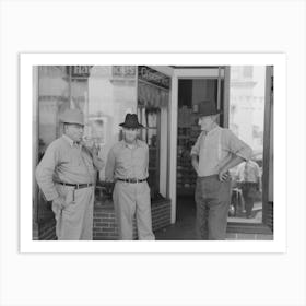 Farmers Talking In Front Of Old Store, Crowley, Louisiana By Russell Lee Art Print