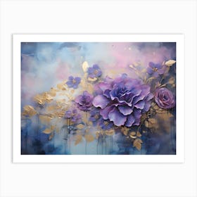 Vintage Moody Flowers 12 Art Print