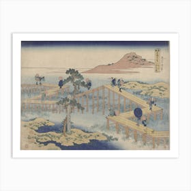 Ancient View Of Yatsuhashi In Mikawa Province , Katsushika Hokusai Art Print