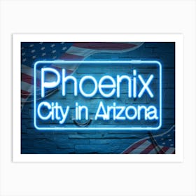 Phoenix City In Arizona Art Print