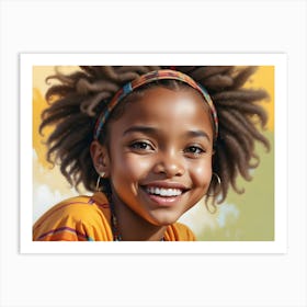 Afro Girl Art Print