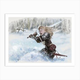 Freya the warrior. Art Print