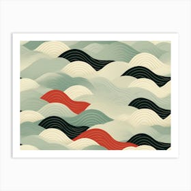 Asian Waves 1 Art Print