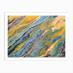 Earth and Water Abstract Painting Art Print