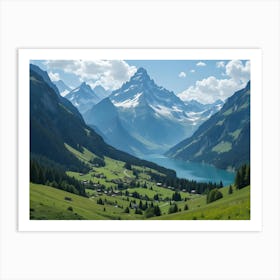 Lake In The Mountains Art Print