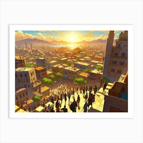 City In The Sun 1 Art Print