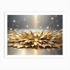 Christmass style sparkling silver gold background 13 Art Print